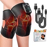 NORTHERN BROTHERS Heated Knee Massager for Pain Relief, Portable Knee Brace with Heat to Keep Warms, Knee Heating Pad for Shoulder Elbow 3 in 1 with Vibration