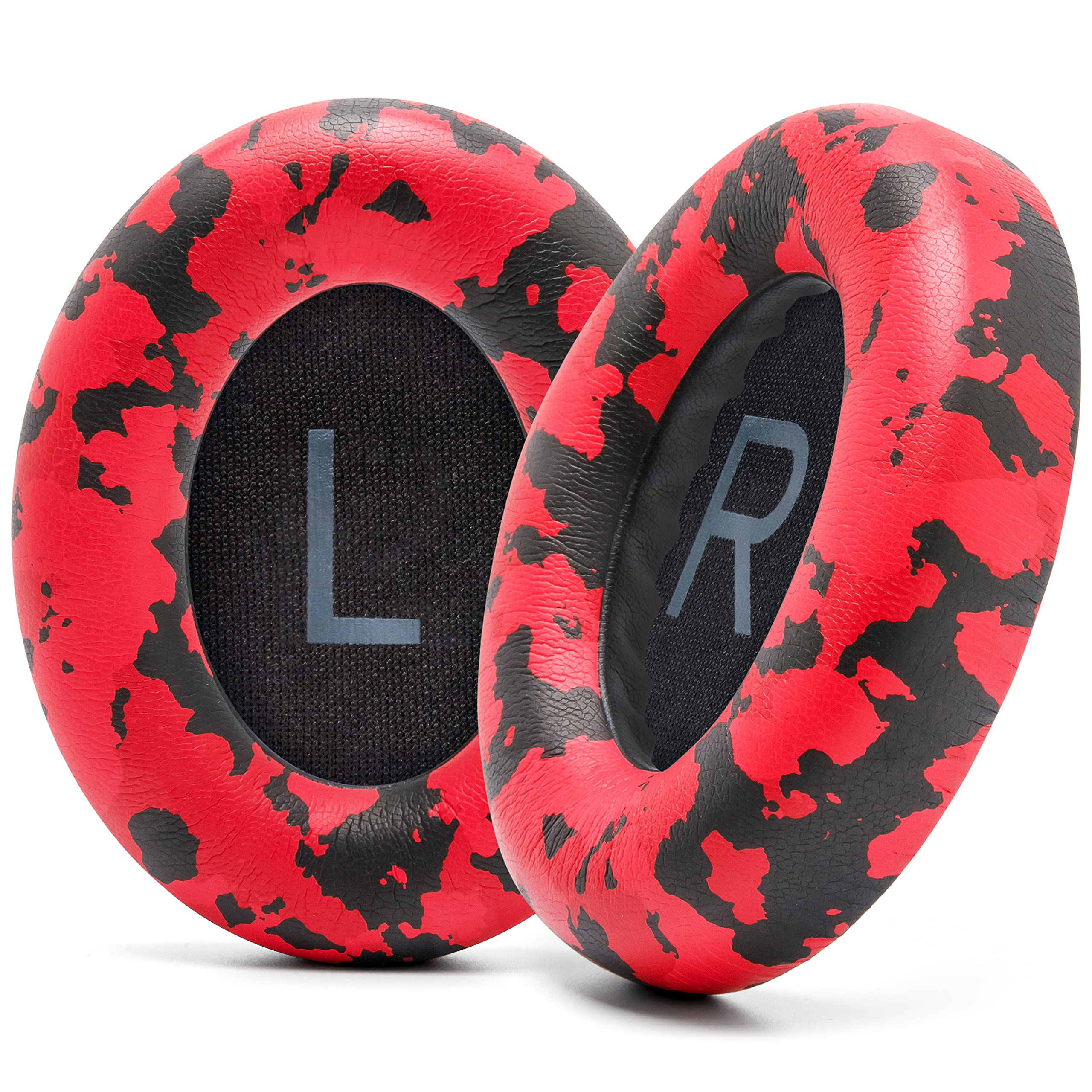 WC Wicked Cushions Upgraded Replacement Ear Pads for Bose 700 Noise Cancelling Headphones (NC700) - Softer PU Leather, Luxurious Memory Foam, Added Thickness, Extra Durable Ear Cushions | (Red Camo) — image 1