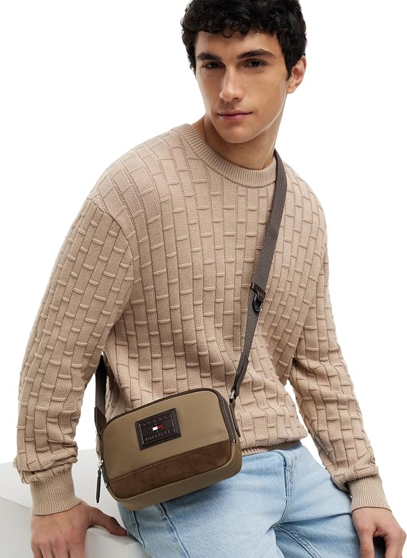 TH Heritage Camera Bag Am0am14372, Crossover Homme, Kaki (Pierre Classique), One Size