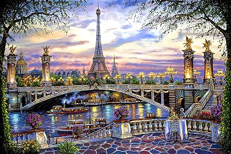 1000 Piece Jigsaw Puzzles Paris Eiffel Tower Flower Street Kid Adults Puzzle Toy Puzzles Ltwngdc Toys Hobbies