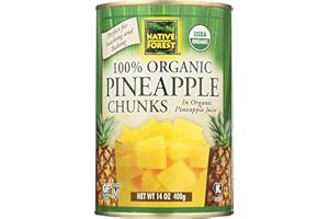Native Forest Organic Pineapple Chunks, Vegan Friendly, Kosher, Gluten Free & Non-GMO, 14 Ounce (Pack of 6)
