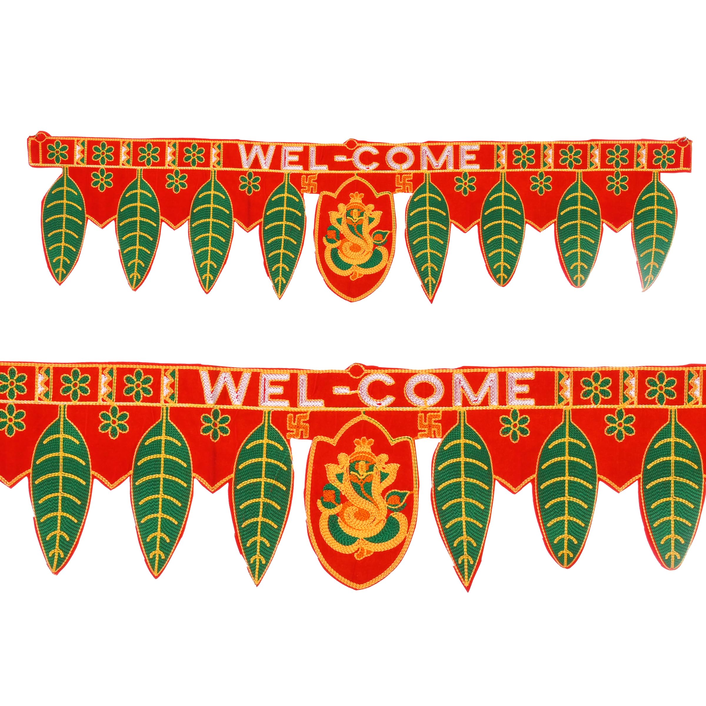 Photo 1 of Toran Bandanwaar Decoration Traditional Decorative Hanging for Wall Door Home Temple Festival Wedding Function Party Décor and Gifting (Design-3)