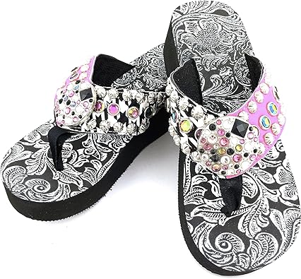pink rhinestone flip flops