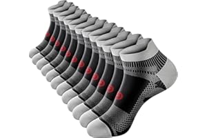 PAPLUS Ankle Compression Sock for Men and Women 2/4/6 Pairs, Low Cut Compression Running Sock with Ankle Support