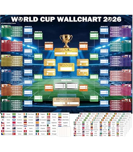 Amazon.com: Koncifun 2026 World Soccer Cup Extra Large Schedule