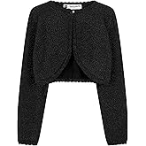 BlackButterfly Girls Long Sleeve Sparkle Cardigan Childrens Kids Bolero Shrug