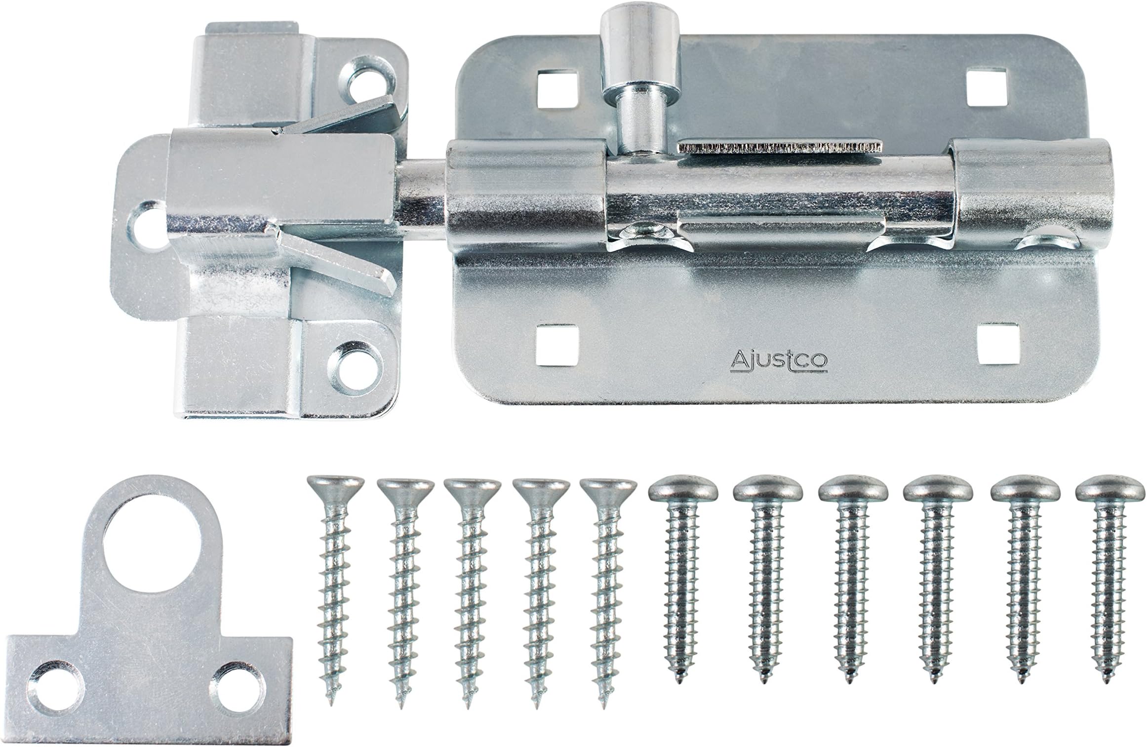 AjustLock 5" Zinc Barrel Bolt, Extra Heavy Duty Lock