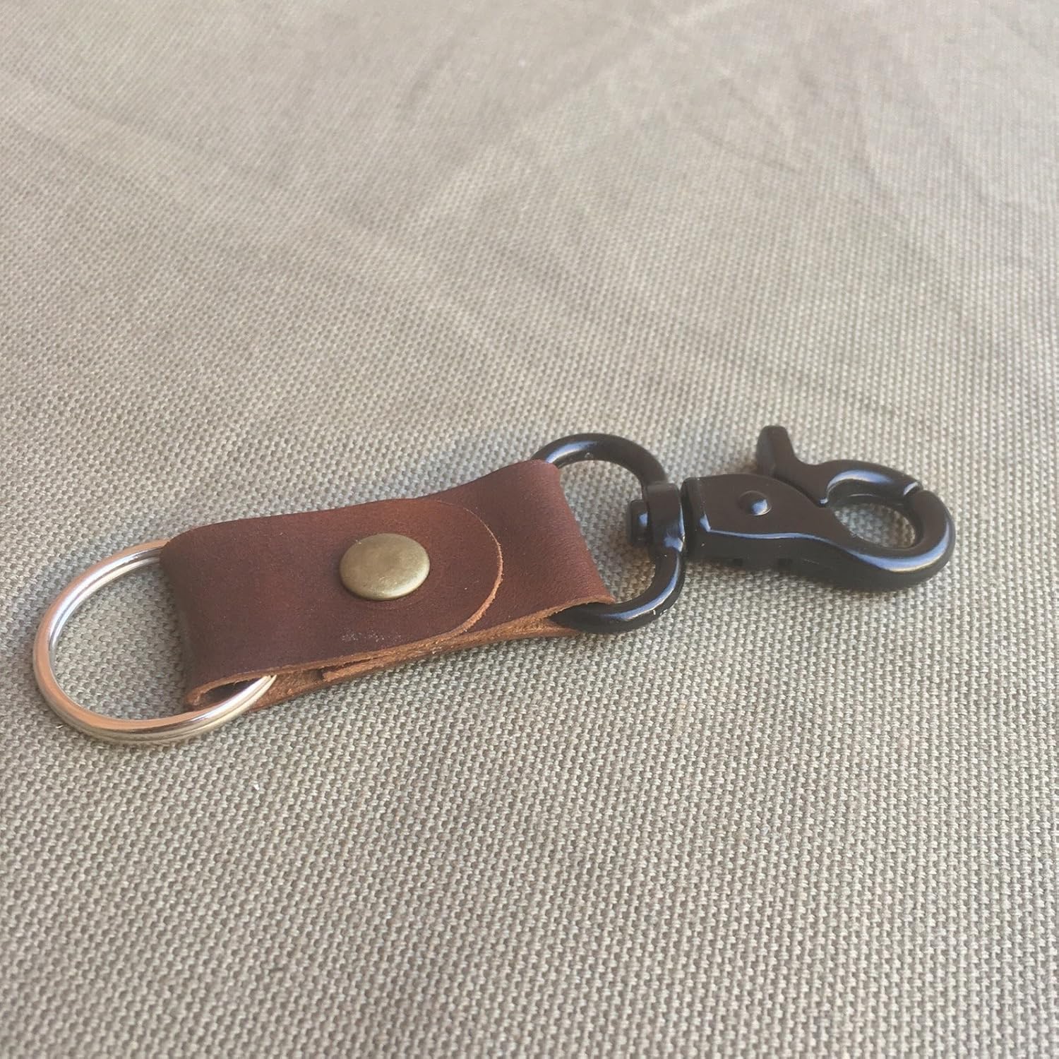 Leather Quick Release Keychain Handmade