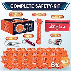 Marcala LED Road Flares 6-Pack | Roadside Safety