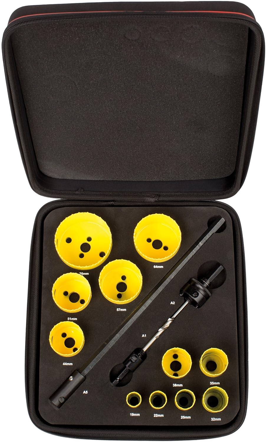 Starrett Bi-Metal Hole Saw Kit, 14 Piece KFC11031 General Purpose Hole Cutter with Arbor Set