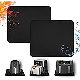 Amerbro 2 PCS Heat Resistant Mats for Countertop Air Fryer, 18x15in, Black | 1022 ℉ Fireproof mat, air fryer accessories for ninja, cosori, waterproof hot pads for kitchen toaster, oven, coffee maker