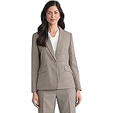 Kasper Womens Houndstooth One Button Jacket