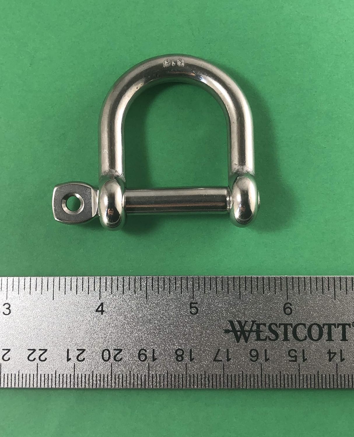US STAINLESS Stainless Steel 316 Wide D Shackle 5/16" (8mm) Marine Grade, Silver, 5/16" (8mm) Wide D - Image 4