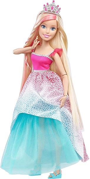 Barbie Mattel DPR98 - Dreamtopia Große Zauberhaar Prinzessin Puppe blond, Ankleidepuppen-Zubehör