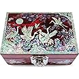 MADDesign Mother of Pearl Lacquered Jewelry Box Ring Tray Cranes Red