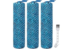 LBLVBNEWD 3 Pack WW201 Roller Brush Replacement Parts Compatible with Shark Hydroduo Cordless Wet Dry Hard Floor Cleaner Vacuum WW201/WW200/WW201q,3 Brush Roll, 1 Cleaning Brush