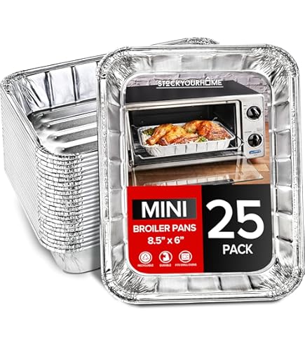 Foil Pans Disposable Aluminum Foil Toaster Oven Pans -Mini Broiler