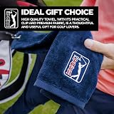 PGA TOUR Golf Towel 100% Cotton Large 16.5x19 Trifold Clip view 5
