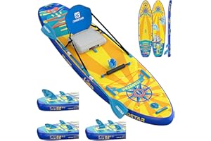 iTAOSTAR Journey 11'6" / 11'×34" / 11'×35" Extra Wide Paddle Board, One-Stop Premium SUP Board Accessories, Tailored Fins, Stable Inflatable Stand Up Paddle Boards for Youth/Adults of All Skill Levels