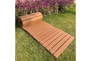 i frmmy PS Wood Straight Pathway - Durable & Weather-Resistant Outdoor Walkway for Garden, Yard - Easy Roll-Out Design (8'L x 18" W)