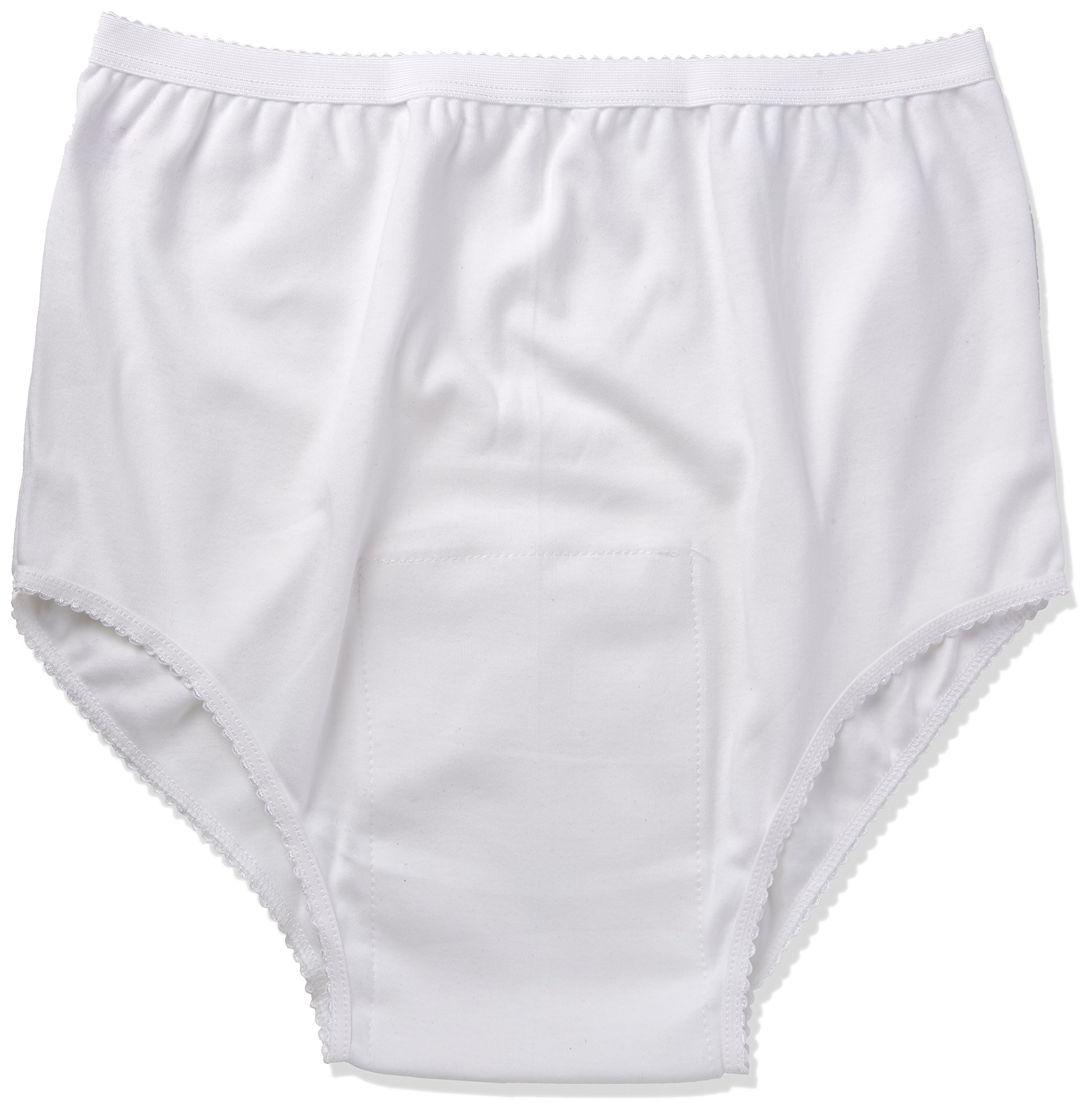 P&S Healthcare White Ladies Pouch Incontinence Brief, Large (37 to 40 Inch), Internal Waterproof Lining, Absorbent, Anatomically Designed for Women, Use with Removable Pads, Machine Washable
