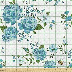 Ambesonne Vintage Fabric by The Yard, Flower