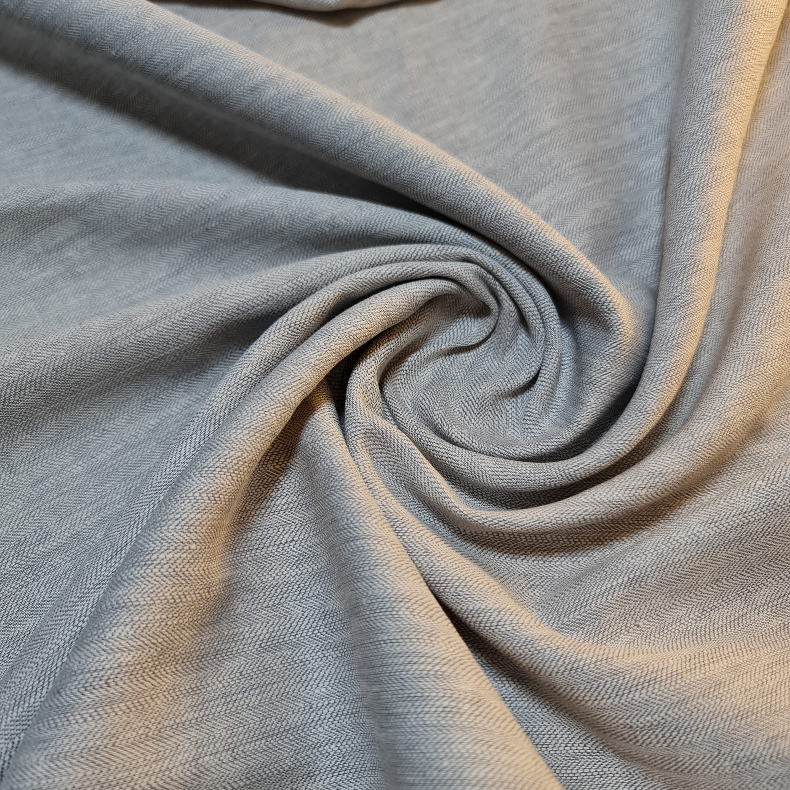 100% Egyptian Linen Premium Quality Dress Crafts Fabric 58" (1 Meter, Silver)