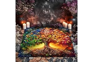 Tarot Table Cloth Altar Cloth, 29.5inch Tarot Reading Cloth Square for Tarot Cards Deck, Witchcraft Wiccan Pagan Spiritual Su