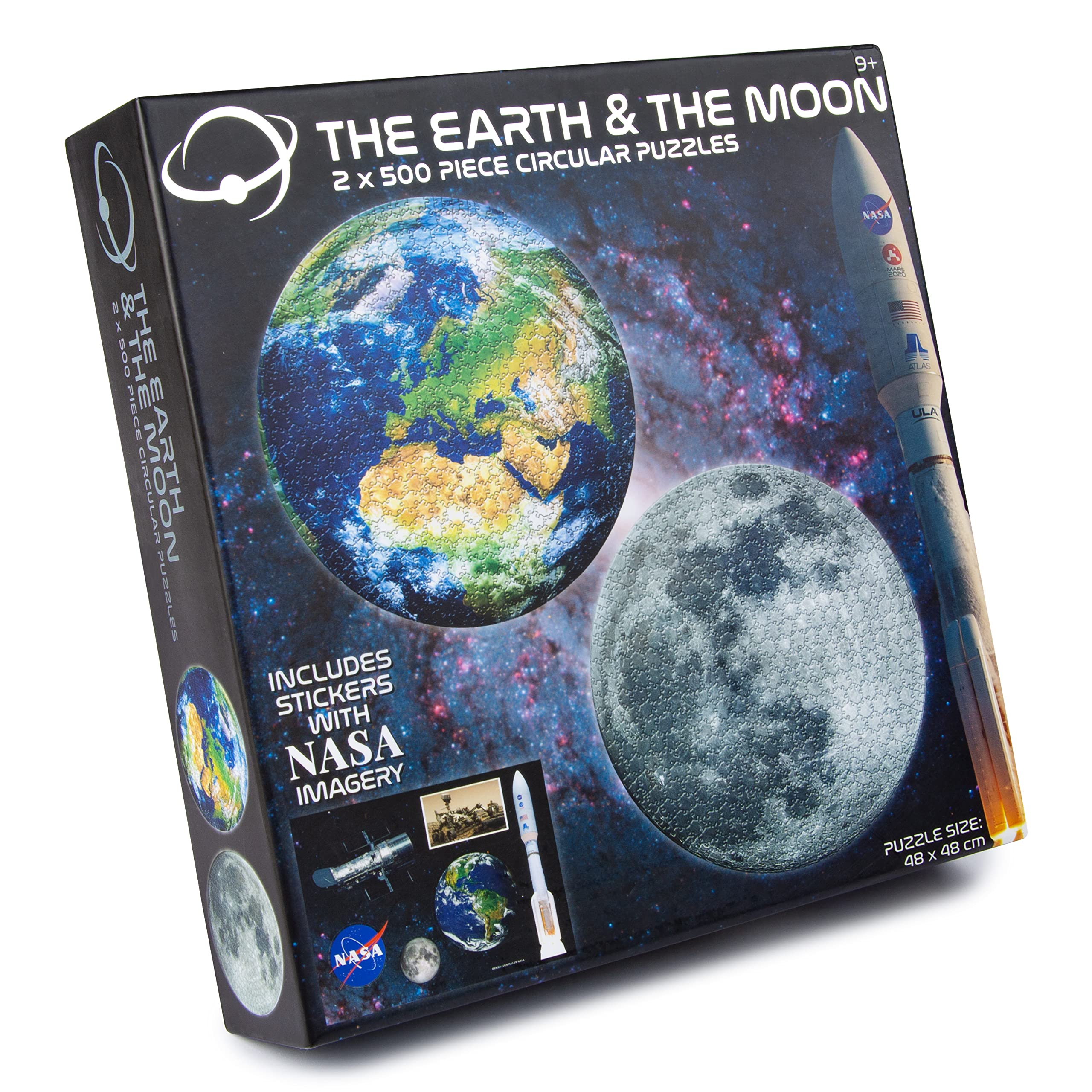 Abeec NASA 500 Piece Puzzle - 2 x 500 Piece Jigsaw Puzzles Included - Space Gifts For Boys - Space Puzzle - Brain Teaser Puzzles For Adults