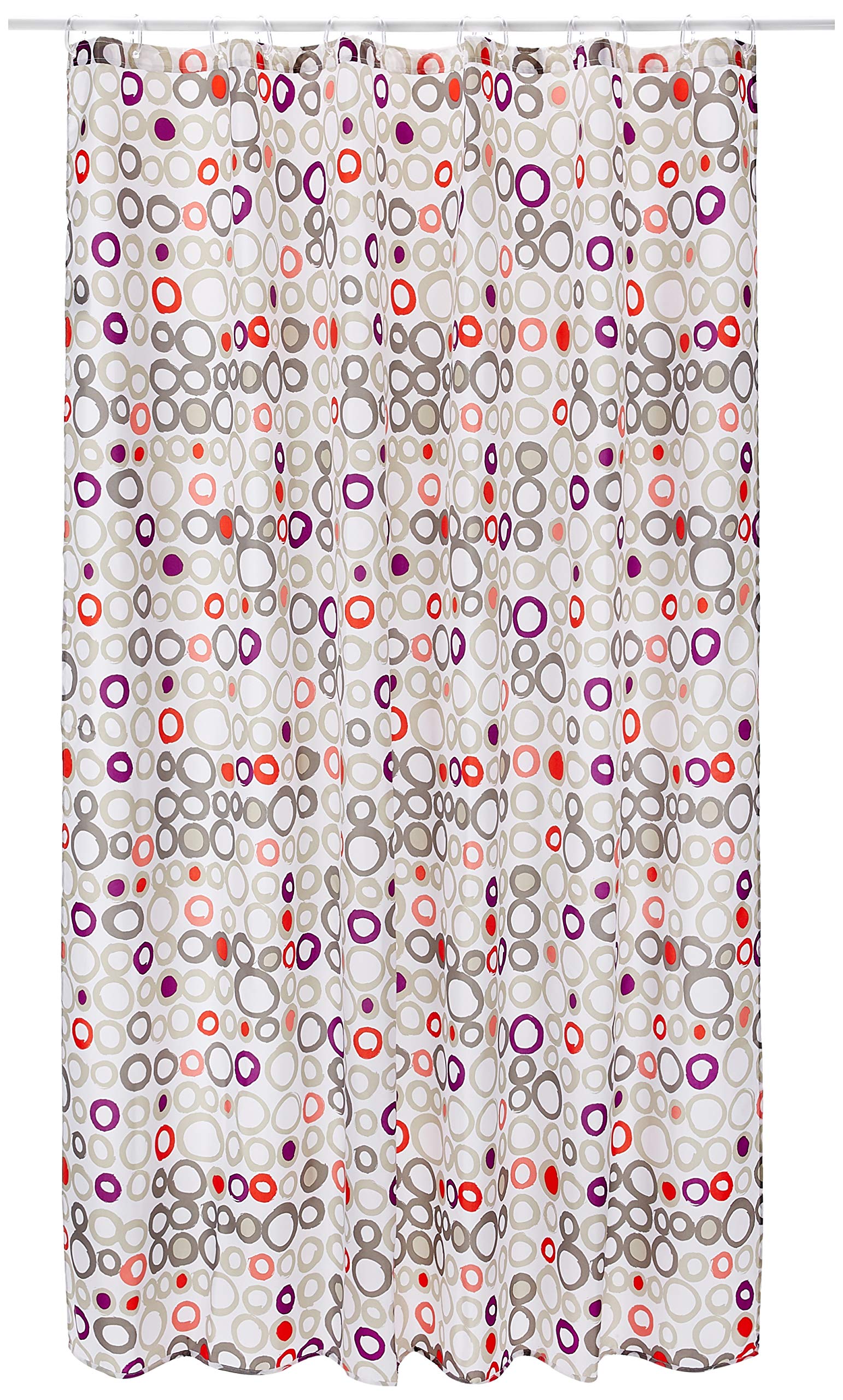 Spirella Lifestyle-Spiaggia Textile Curtain Multicoloured-180 1117521, White, Standard