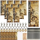Spakon 30 Pcs Music Appreciation Gifts Bulk Inspirational Musical Pens Keychains and Bookmarks for Music Lovers Students Teachers Musicians Band Choir Party Supplies