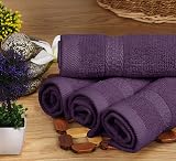 Utopia Towels 8 Piece Set Plum 100% Cotton Bath Hand Washcloths view 7