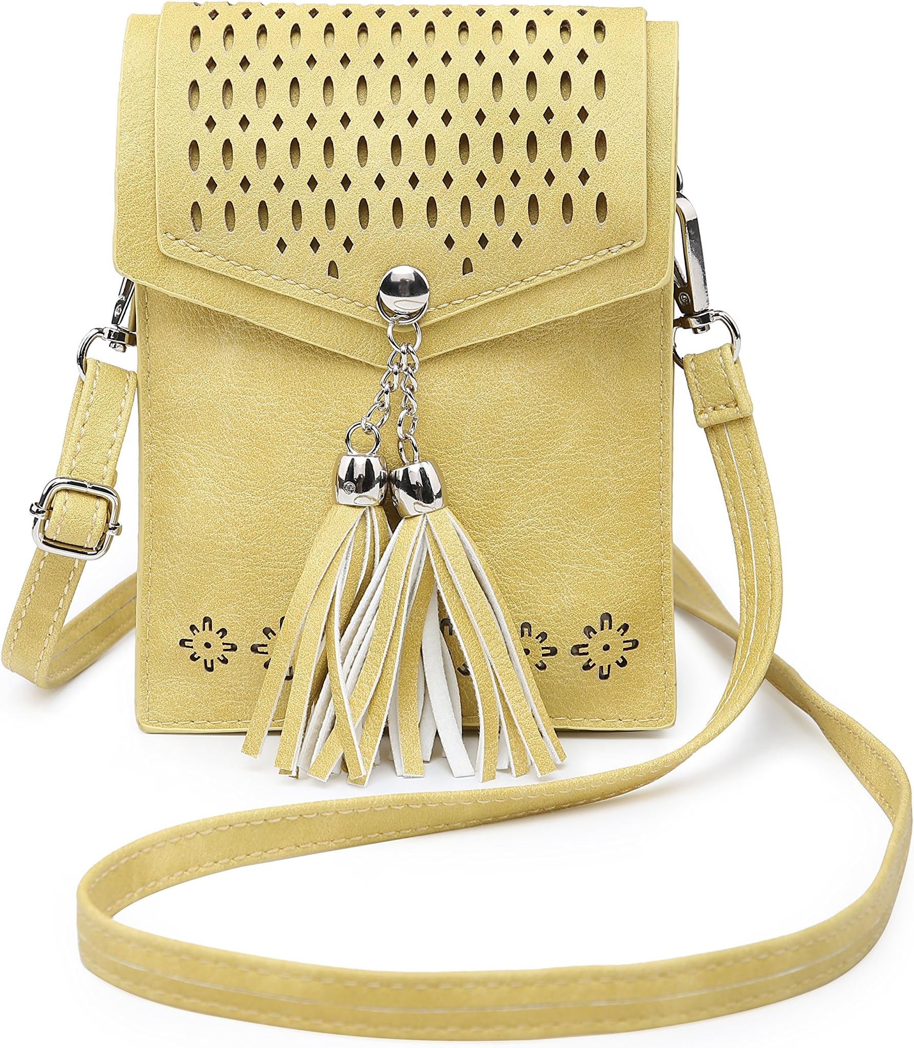 Women Cross Body Bag, SeOSTO Cellphone Bag Wallet Travel Purse with Tassel