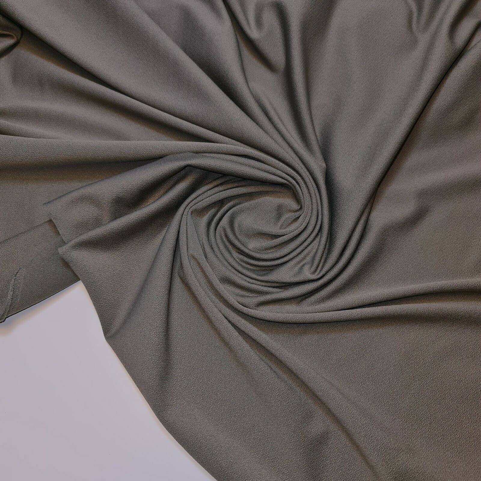 Plain Scuba/Crepe Jersey Stretch Spandex Dress Fabric Material 58" Wide (Light Khaki)