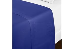 Mellanni Twin Size Flat Sheet - Iconic Collection Bedding Sheets - Hotel Luxury, Extra Soft, Cooling Top Sheet - Easy Care - Wrinkle, Fade, Stain Resistant - 1 Flat Sheet Only (Twin, Royal Blue)