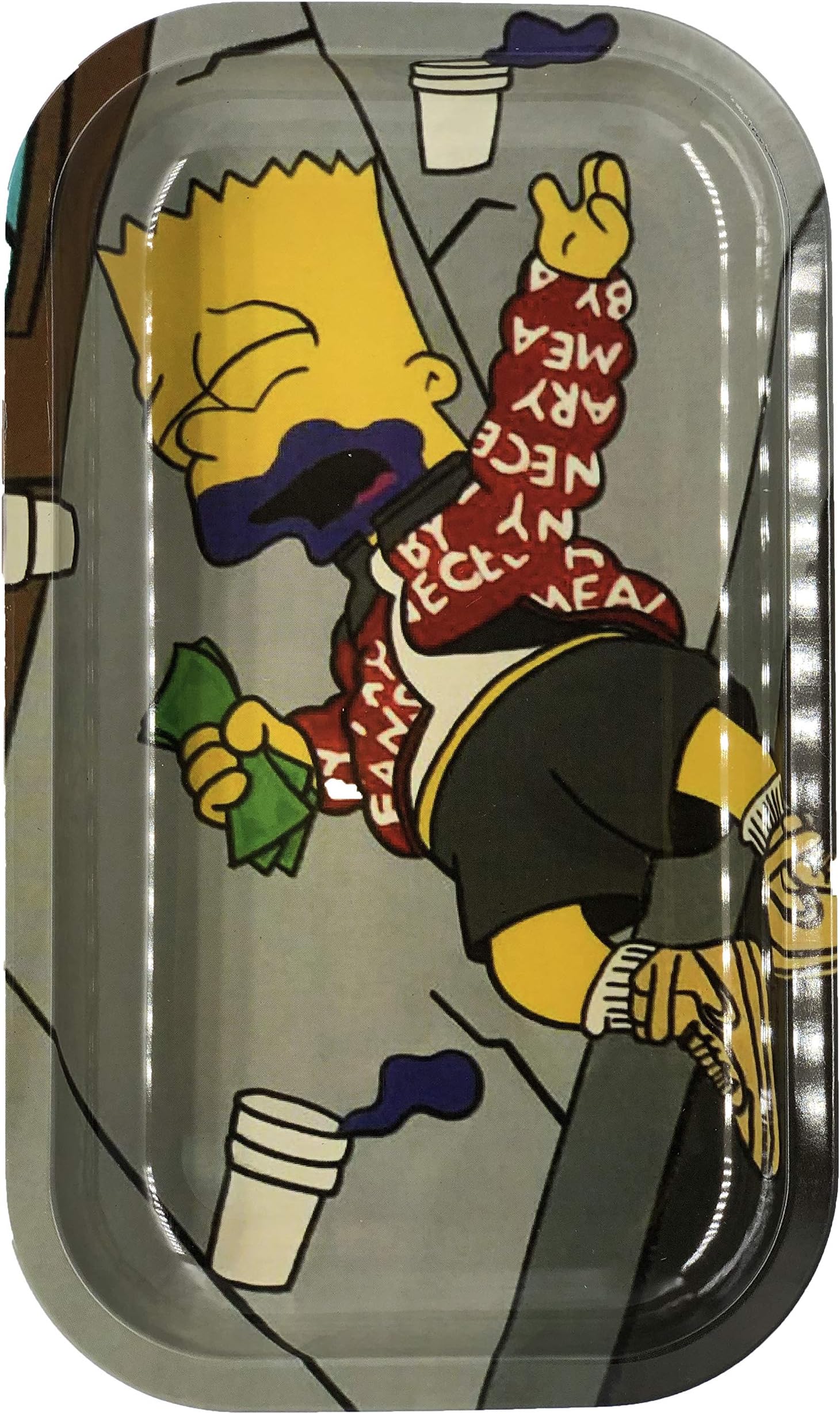 Rolling Tray Metal 10.5x6.5 (Lean Out Simpsons)
