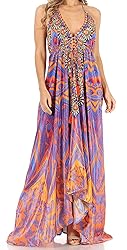 Sakkas 1817 - Lizi Womens Maxi High-Low Halter