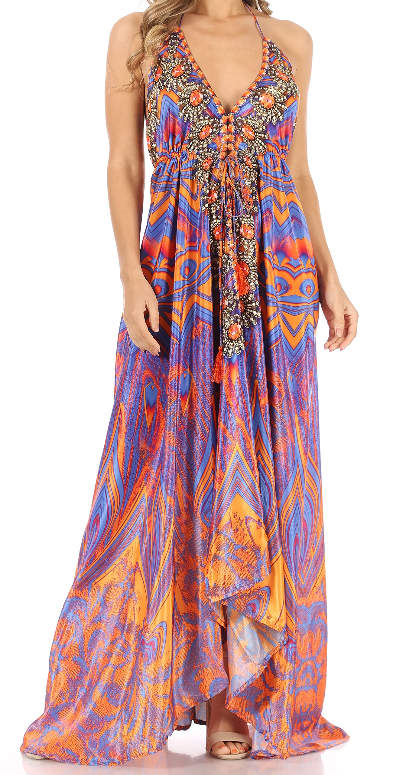 Sakkas 1817 - Lizi Womens Maxi High-Low Halter