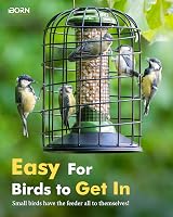 iBorn Squirrel Proof Bird Feeder Peanut & Sunflower Green 8 Inch All Metal view 4