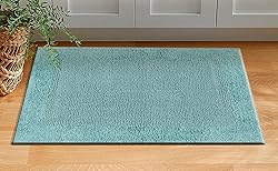 Savi Home Bath Mat Rug 17x24 Aqua Blue, 100% Pure