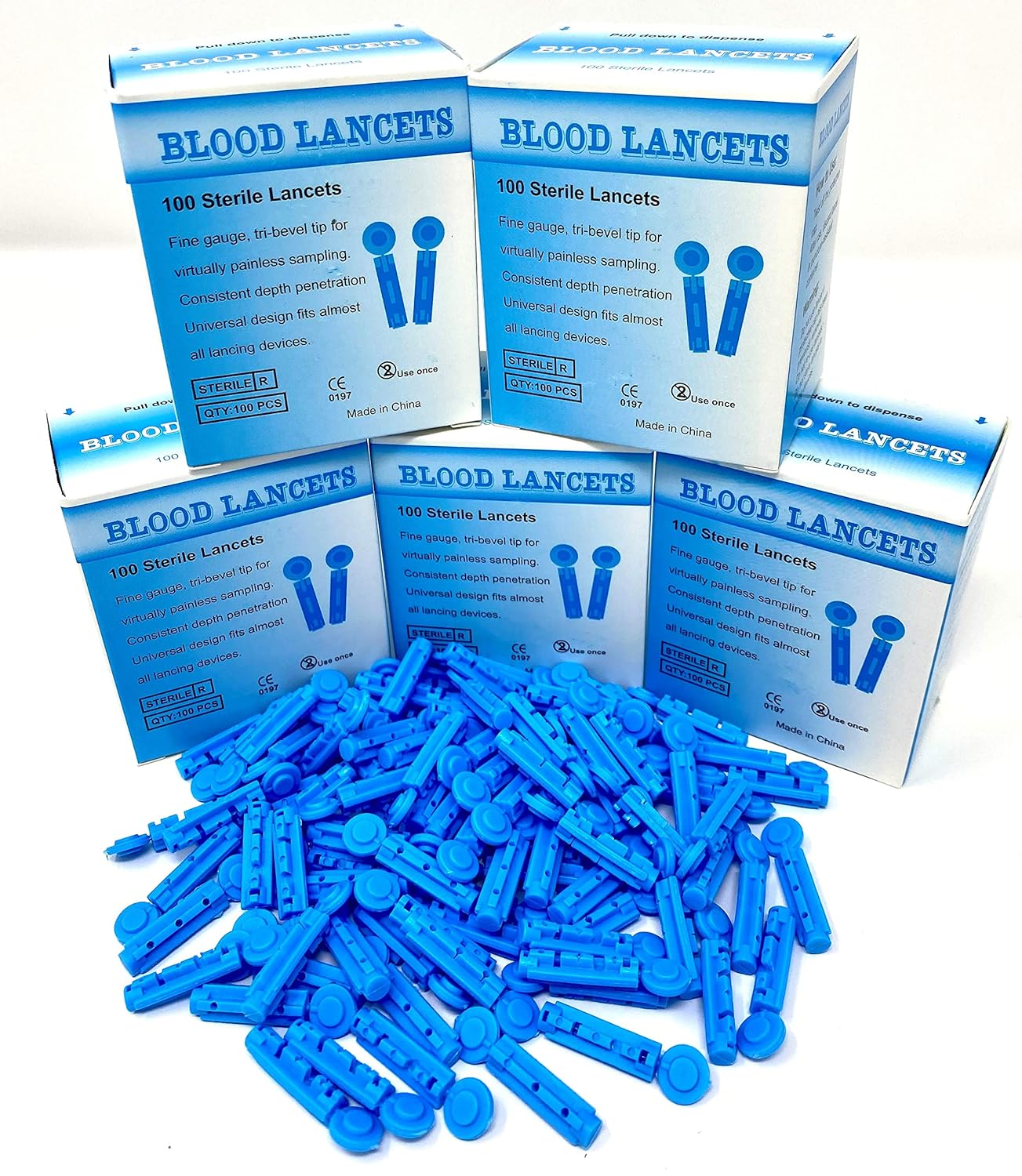28G MediMad Blood Lancets Fully Compatible for PiC Indolor, Microlet