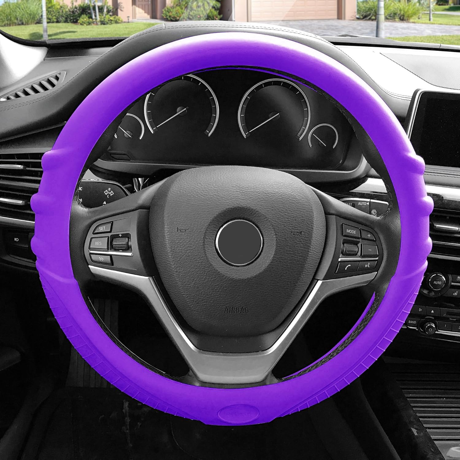 FH Group FH3003PURPLE Purple Steering Wheel Cover (Silicone W. Grip