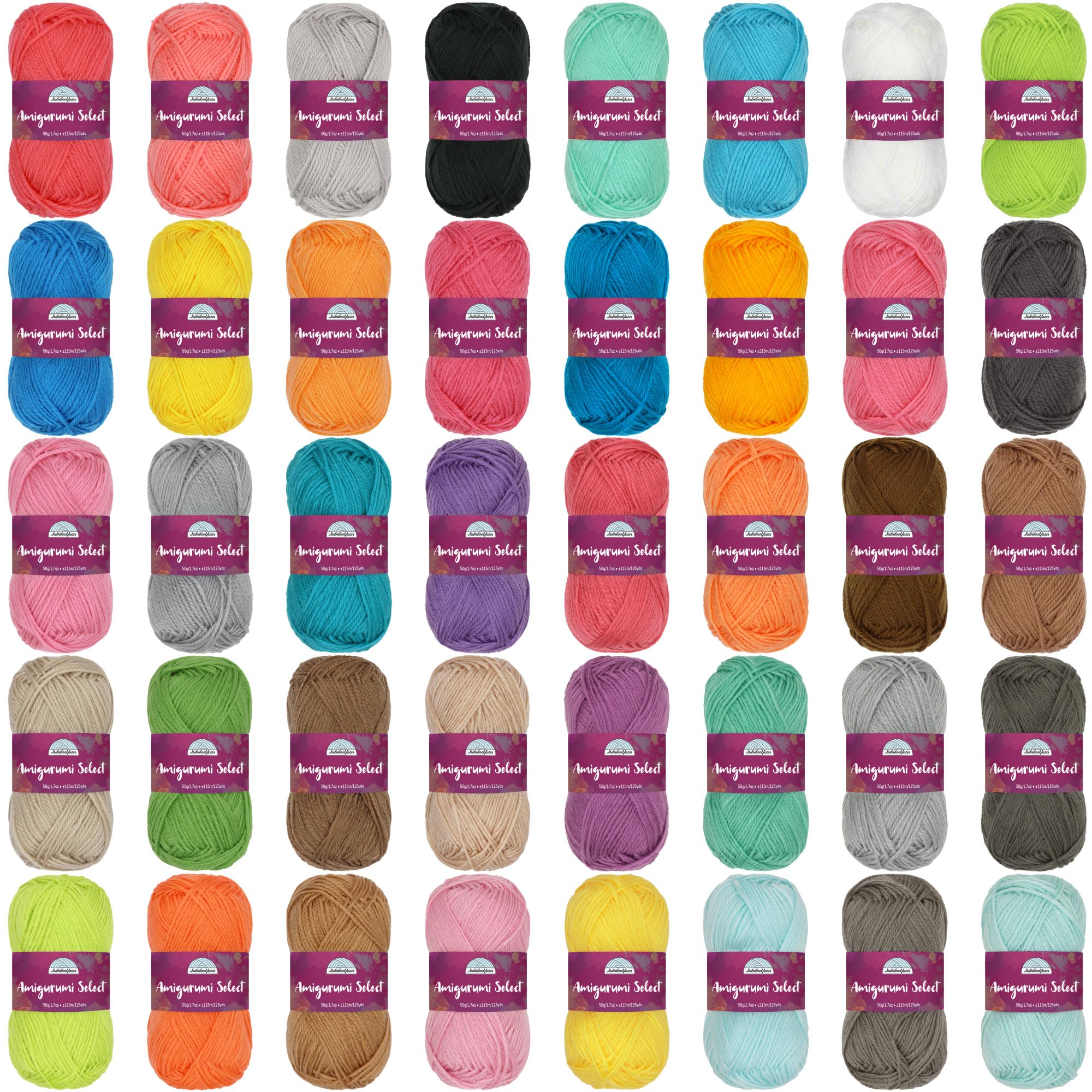 Amigurumi Select 100% Acrylic Craft Yarn Skeins Crochet and Knitting Projects - Acrylic Fingering Weight - Surprise Pack - 4 Skeins โ image 1