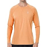 Roadbox UPF 50+ Sun Shirts for Men, UV Protection Long Sleeve Swim Shirt, Quick Dry Rash Guard for Fishing Hiking Running