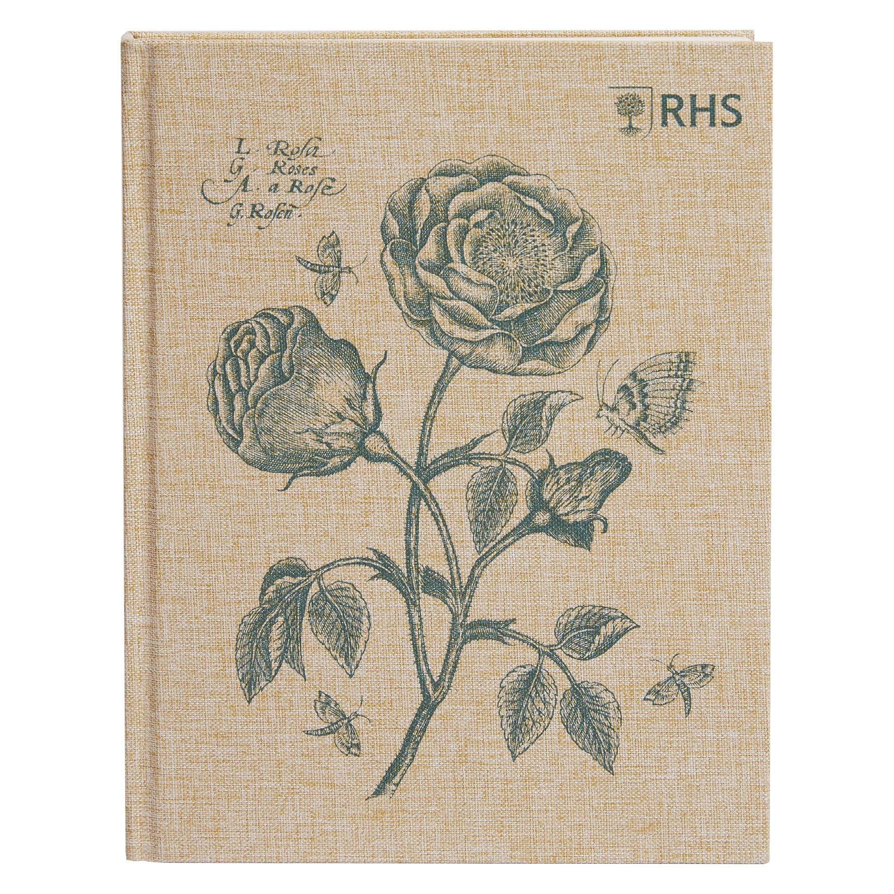 RHS The Royal Horticultural Society 160 Page Hardbound Sketchbook (110gsm), Rose, A5, Multicoloured, For Sketching, Drawing, Scrapbooking, Notes, Ideas, Painting, Acrylic, Watercolour