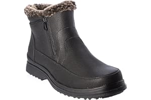 Men's Winter Boots - Fur Lining Boots With Zipper - Classic Style rusi02