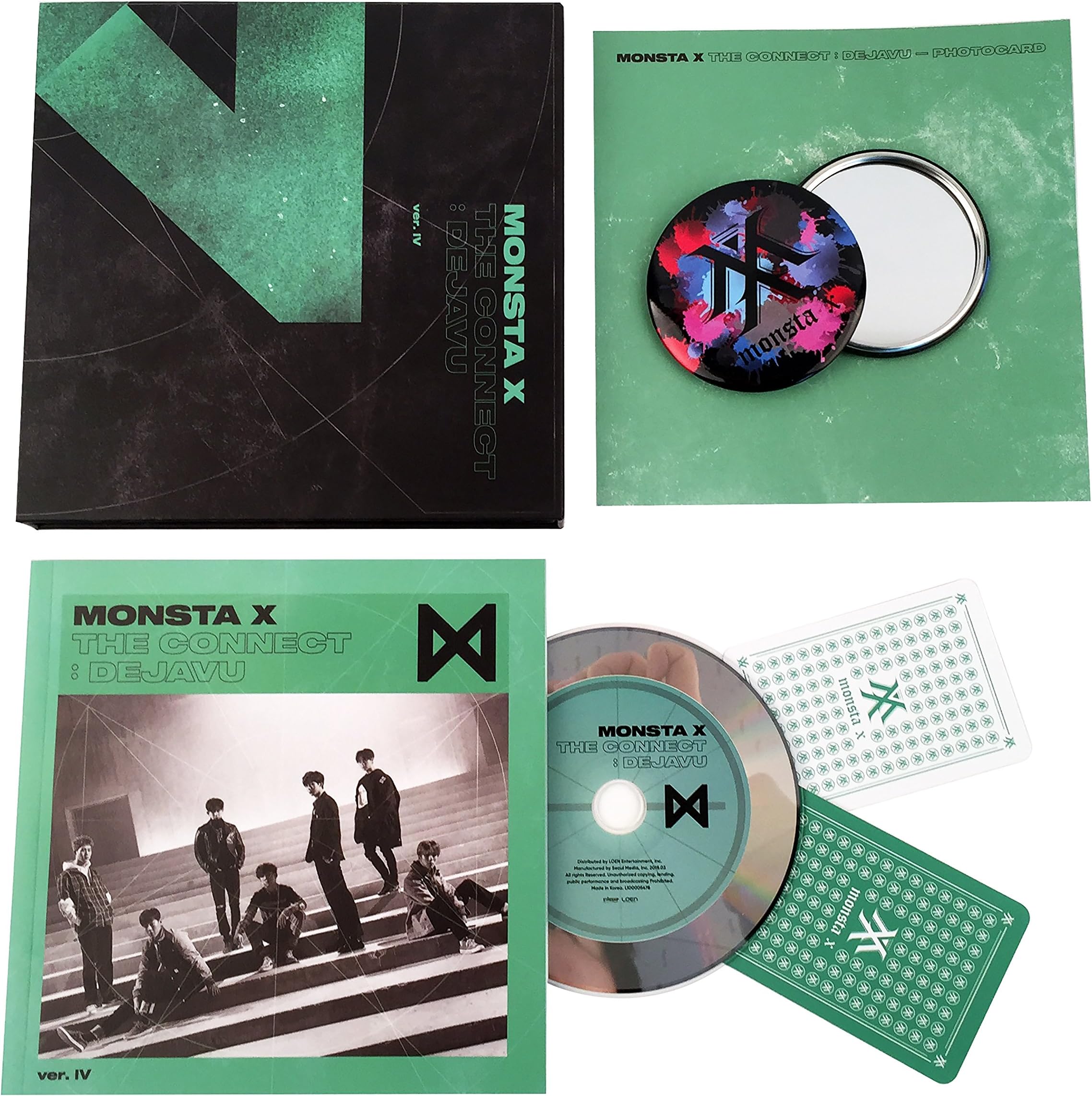 MONSTA X Album - THE CONNECT : DEJAVU [ Ver. IV ] CD + Booklet + 2 Photocards + FREE GIFT / K-POP Sealed