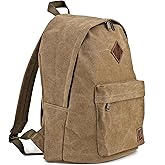 seemeroad Canvas Laptop Backpack, Durable Rucksack, Travel Bag Fits 15.6 Inch Notebook for Men Women Factory Directly(Coffee)