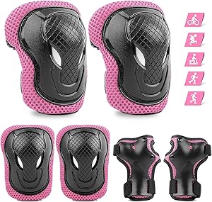 ValueTalks Knieschoner Kinder Schoner Inliner Kinder 6er Set Kinder Schützer Ellenbogenschoner für Inliner Skates Scooter Fahrrad Rollschuhe