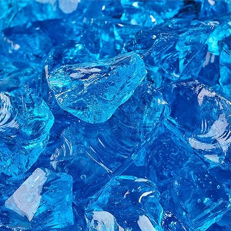 Amazon Com Bermuda Blue Crushed Fire Glass For Indoor And